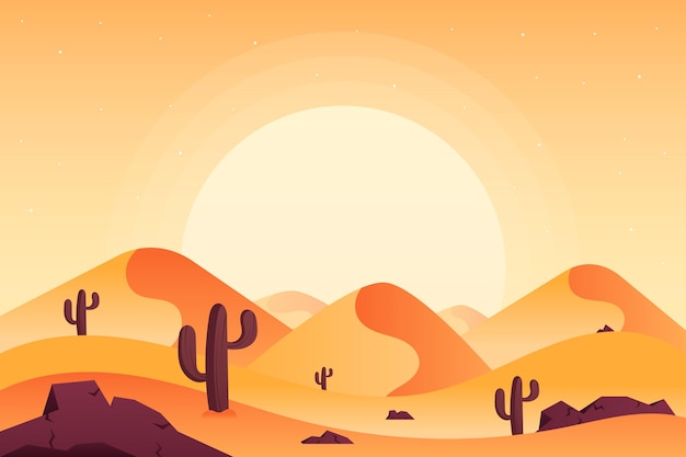 Desert landscape - background for video conferencing