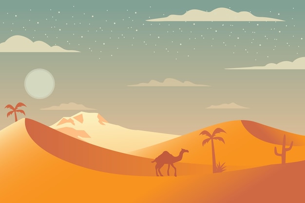 Desert landscape background for video conferencing