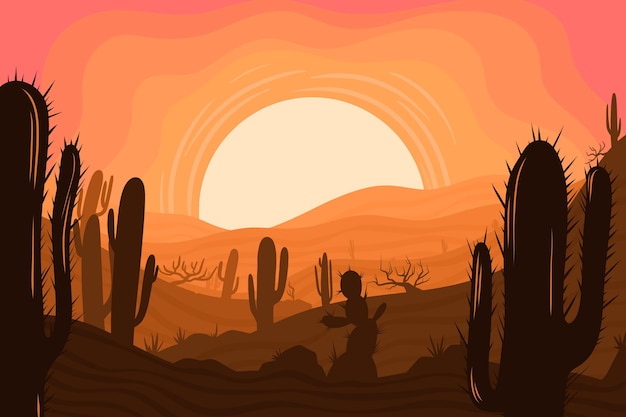 Desert landscape - background for video conferencing