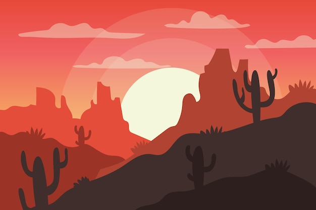 Desert landscape wallpaper theme