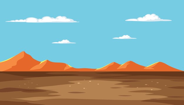 Desert Landscape with Mountain Range