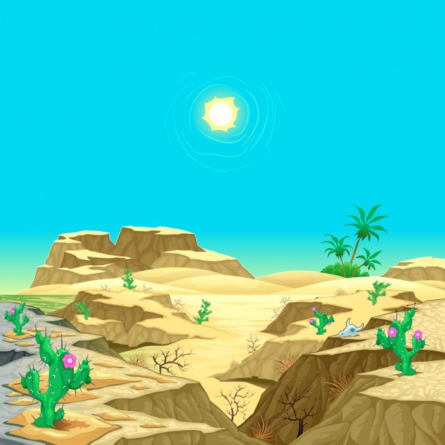 Free Vector desert landscape