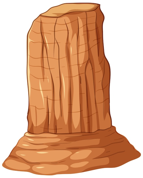 Free Vector desert rock formation illustration