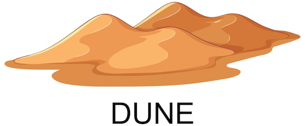 Free Vector desert sand dune illustration