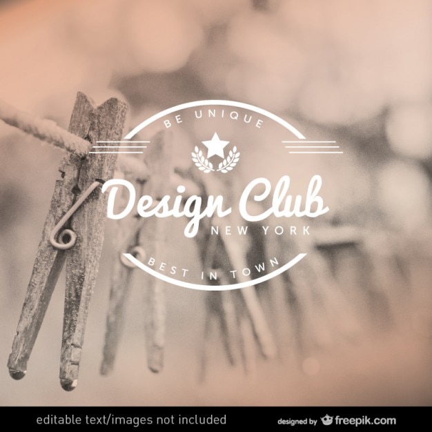 Free Vector design club label design