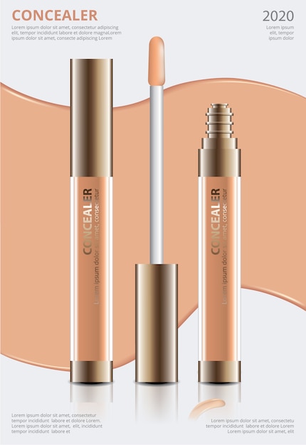 Design Concealer with Package Vector Illustration