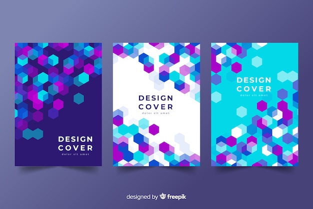 Design cover templates with geometric shapes