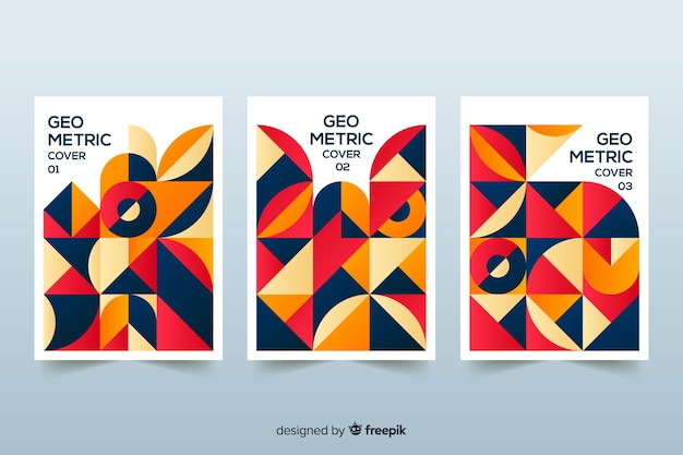 Design covers in geometric style