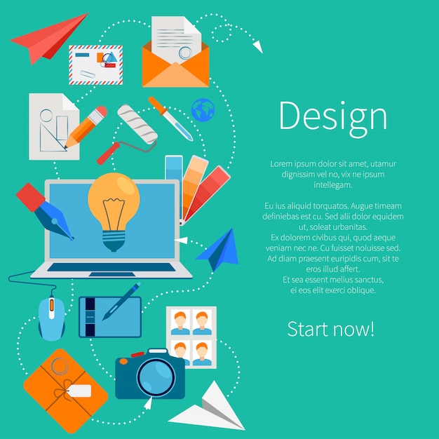 Free Vector design development composition 