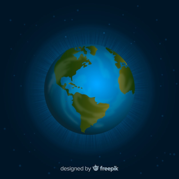 Free Vector design of earth in space