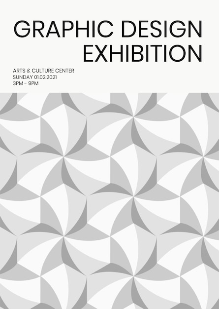 Free Vector design exhibition geometric template vector ad poster geometric modern style