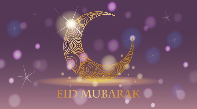 Design for Muslim festival Eid Mubarak card