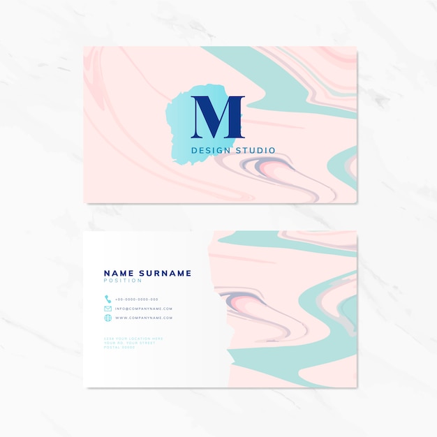 Design studio name card layout vector