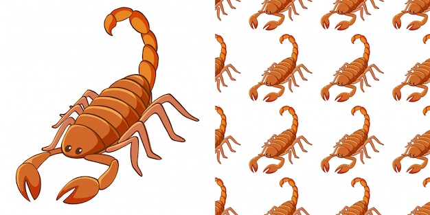  design with seamless pattern scorpion