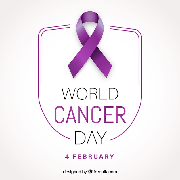 Design for world cancer day in realistic style