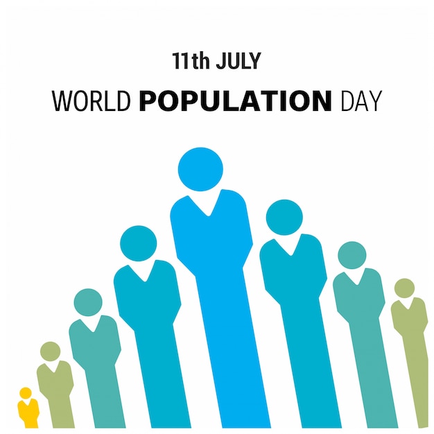 Free vector design for world population day