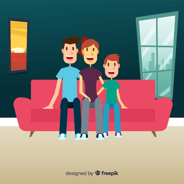 Design of young family at home