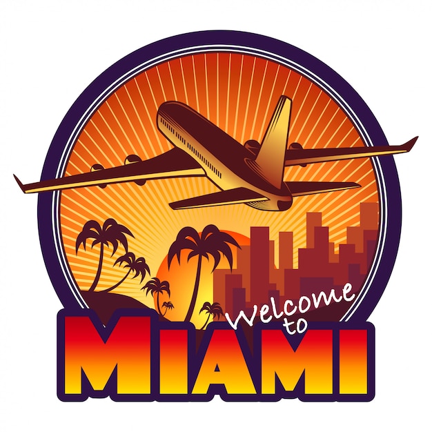 designed travel label, Miami