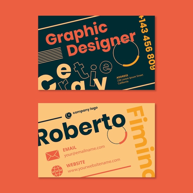 Designer business card template concept