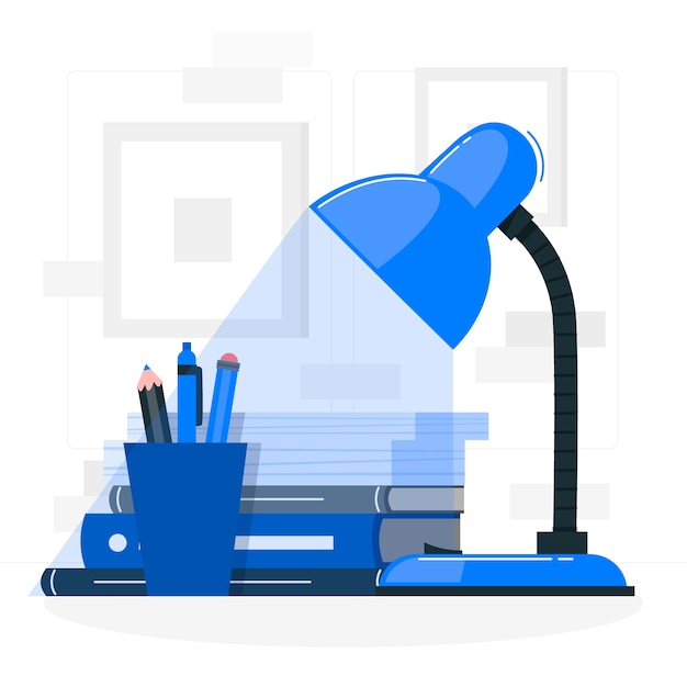 Desk lamp concept illustration