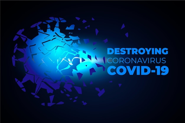 Destroying coronavirus background