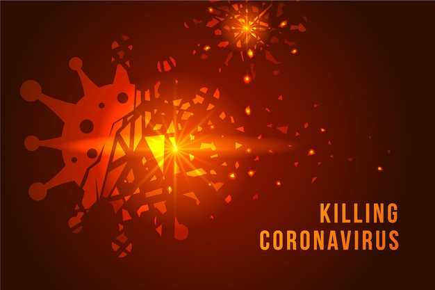 Free Vector destroying coronavirus background