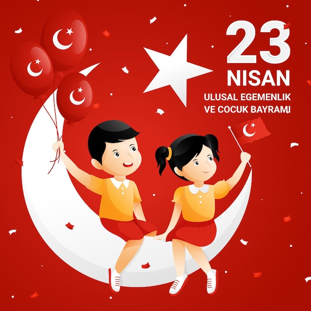 Detailed 23 nisan illustration