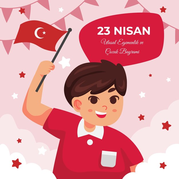 Detailed 23 nisan illustration