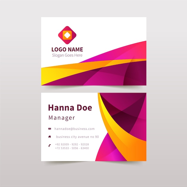 Detailed abstract business card design template