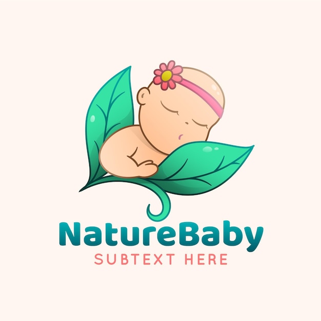 Free Vector detailed baby logo template