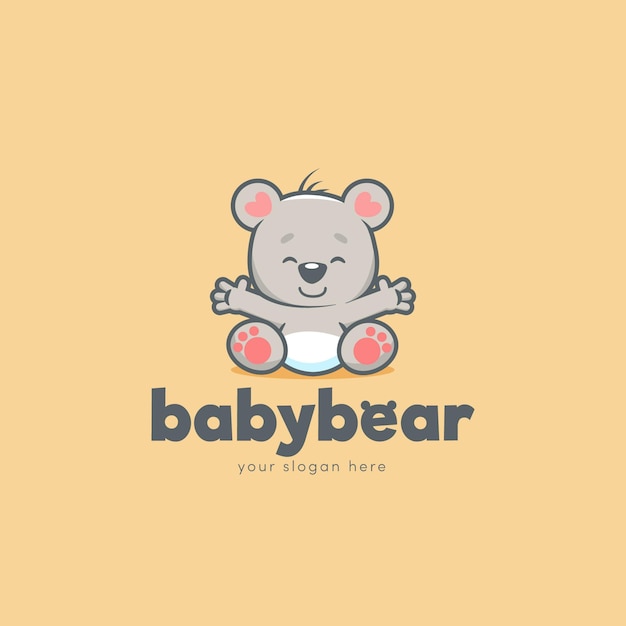 Detailed baby logo template