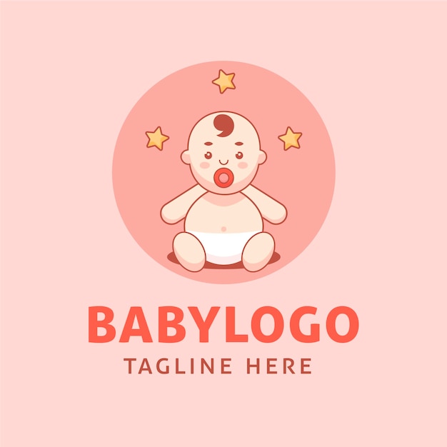 Detailed baby logo