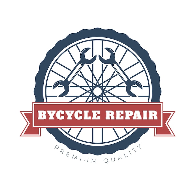 Free Vector detailed bike logo premium quality