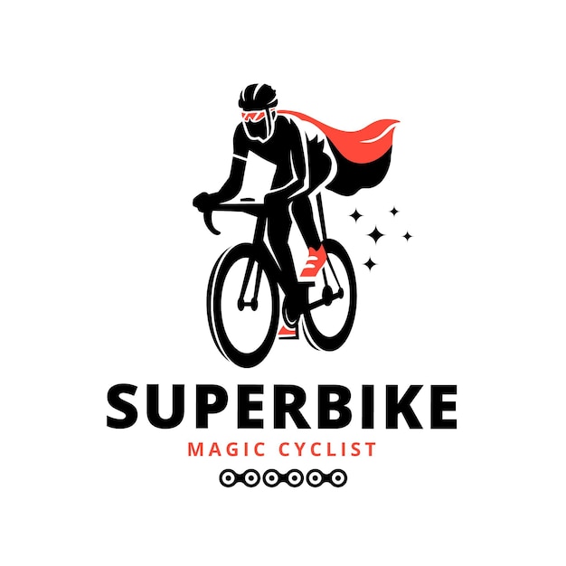 Free Vector detailed bike logo template cyclist