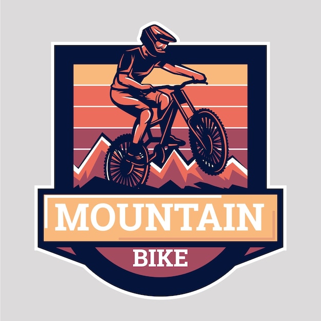 Free Vector detailed bike logo template