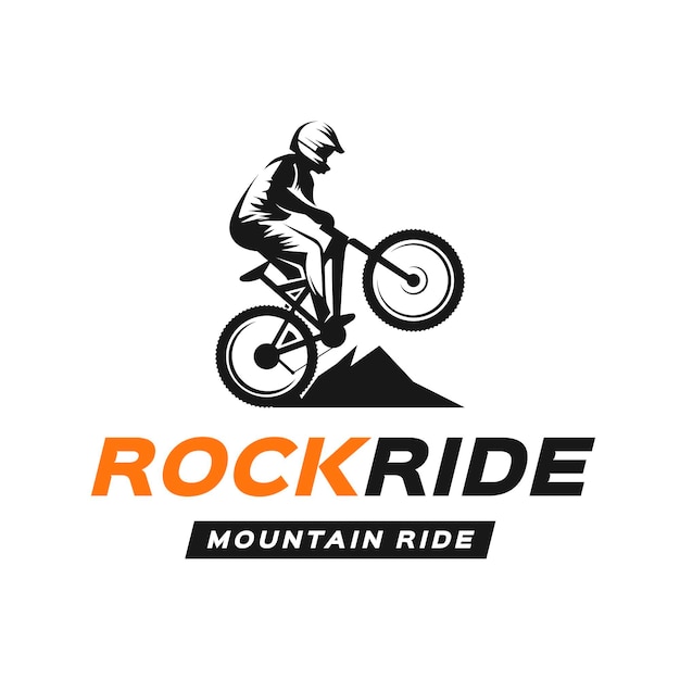 Detailed bike logo template