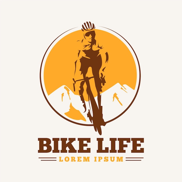 Detailed bike logo template