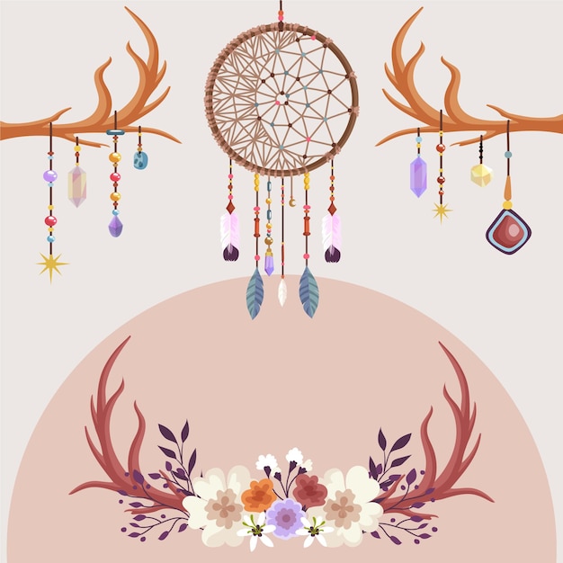 Detailed boho background