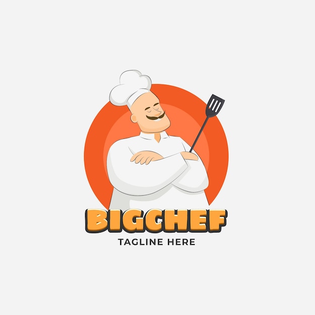 Free Vector detailed chef logo template