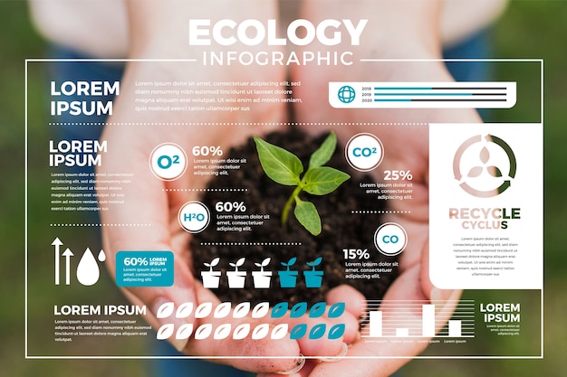 Detailed ecology infographic with picture