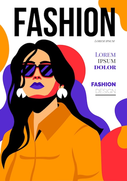 Detailed fashion magazine cover