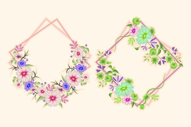 Detailed floral wreaths collection