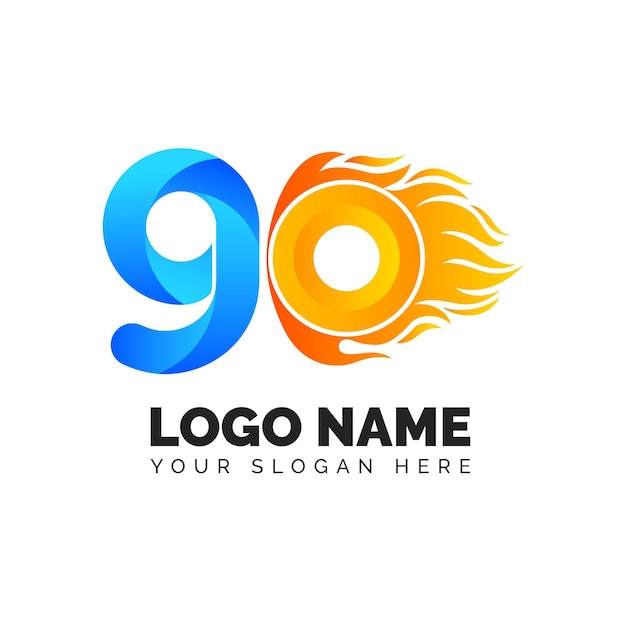 Free Vector detailed go logo template