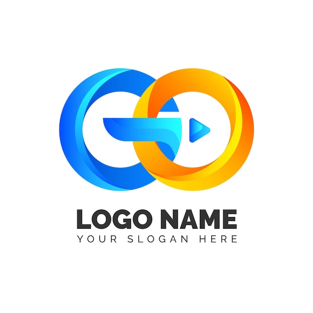 Detailed go logo template