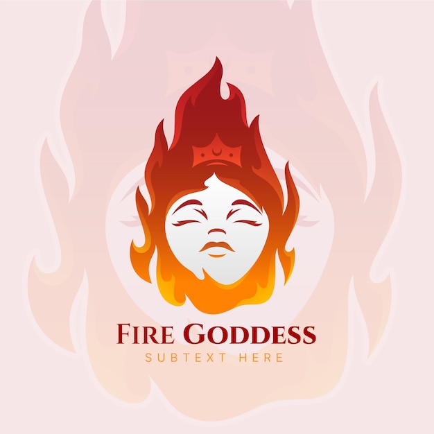 Free Vector detailed goddess logo template