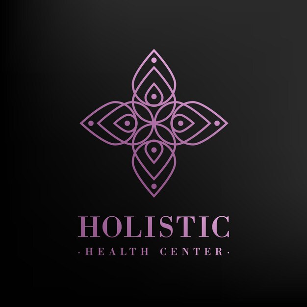 Detailed holistic logo template