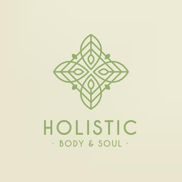 Detailed holistic logo template