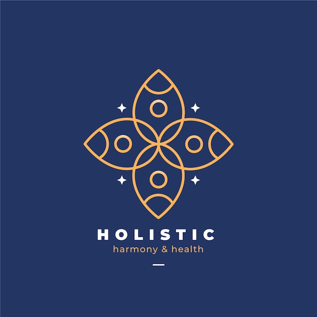 Free Vector detailed holistic logo template