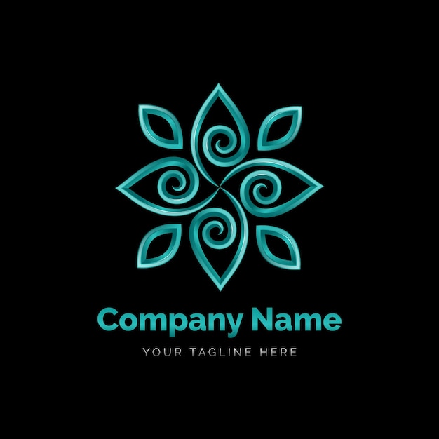 Detailed holistic logo template