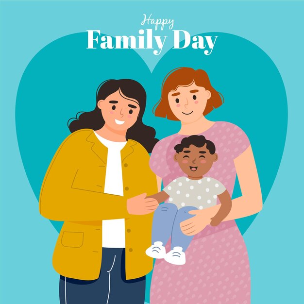 Detailed international day of families illustration